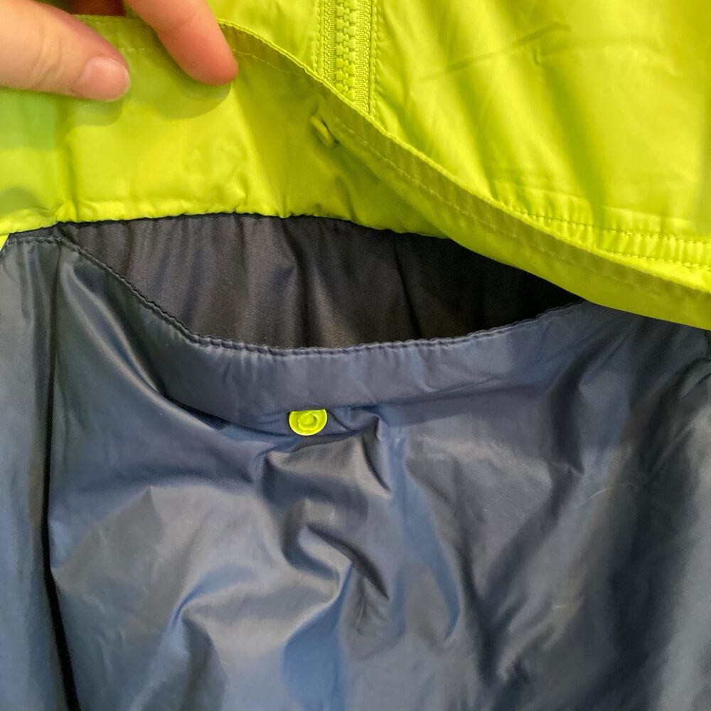 Marmot Lime Green Blue Anorak 3M Thinsulate Lightweight Macaw Coat Size Large - Picture 10 of 16